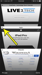 how to close tabs in safari on iphone 7