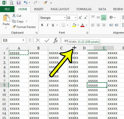 how to elongate a cell in excel 2013