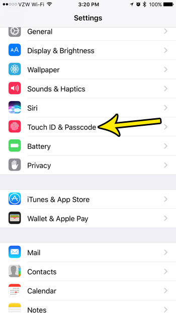 How to Disable the Touch ID for Apple Pay on an iPhone 7 - 12