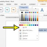 how to remove fill color from text box in word 2013