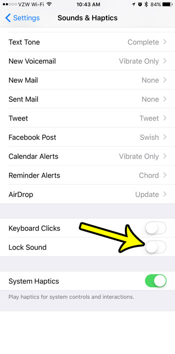 what does lock sound mean on iphone