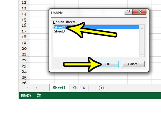 how to unhide a worksheet in excel 2013
