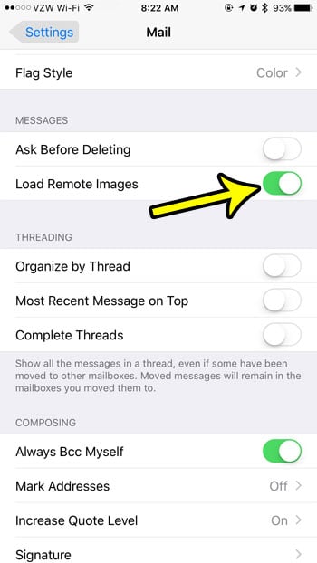 How to Load Remote Images in Emails on an iPhone 7 - 69