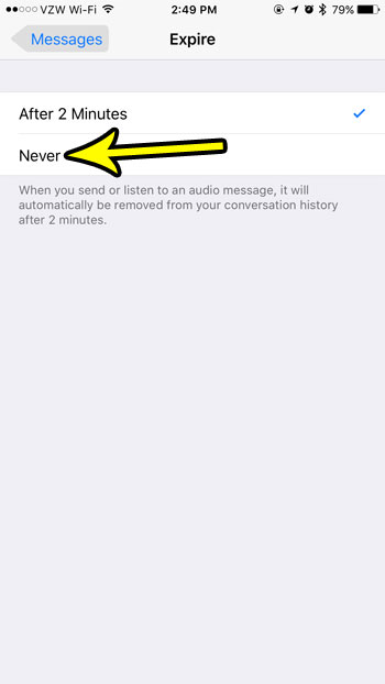 How to Stop Audio Messages from Expiring on an iPhone 7 - 79