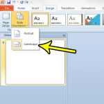how to use portrait orientation in powerpoint 2010