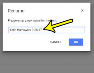 how to rename a document in google docs