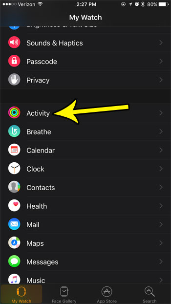 how to disable apple watch stand reminders