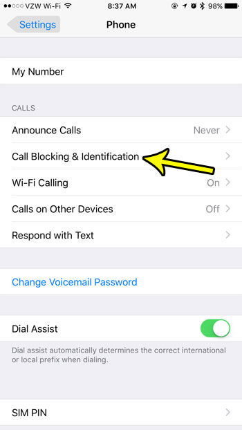 call blocking and identification on the iphone 7