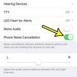 how to enable phone noise cancellation on iphone 7