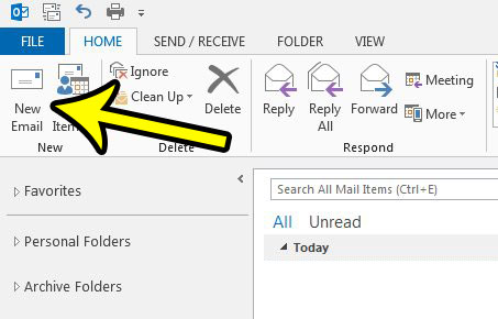 send email in outlook 2013