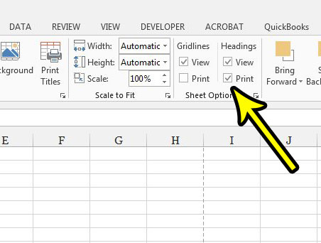 how to print headings in excel 2013