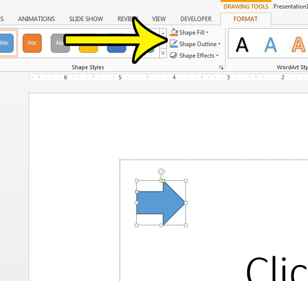 how to add an arrow in powerpoint 2013