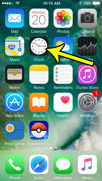 iphone se clock app