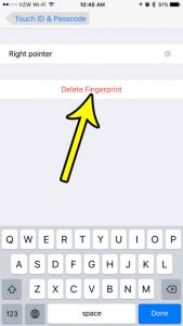 how delete fingerprint iphone 7