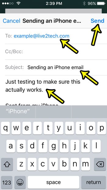 How to Send an Email on the iPhone SE - 61