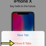 how to close all open tabs in safari on an iphone se