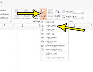 how to center a text box in powerpoint 2013
