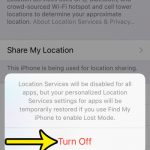 how to disable location services on iphone se