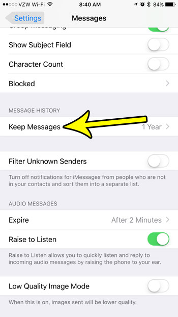 keep iphone text messages forever