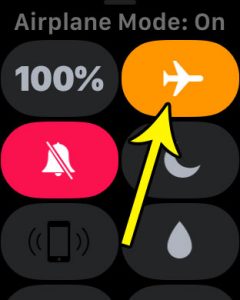 how to put apple watch into airplane mode