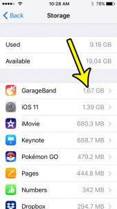 iphone se how to check storage usage by app