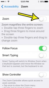 iphone se how to turn off zoom