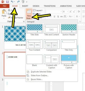 how to add a formatted slide in powerpoint 2013