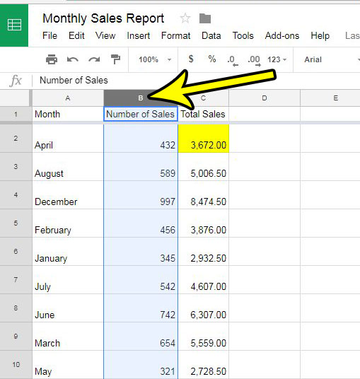 How to Insert a Column in Google Sheets - 92