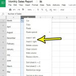 how to insert a column in google sheets