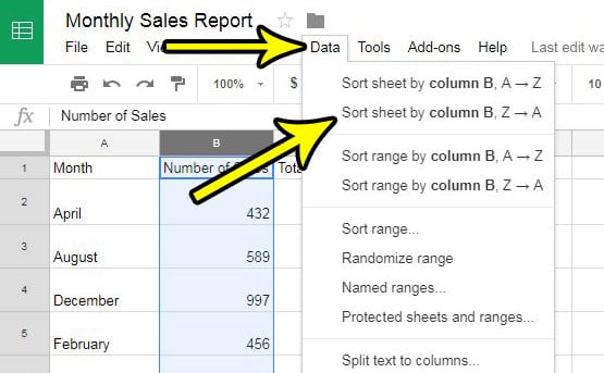 How to Sort Highest to Lowest in Google Sheets - 65