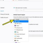 how to set the default search engine in firefox