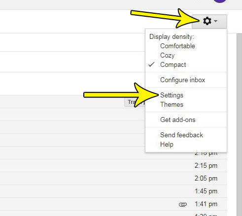 how to change gmail settings