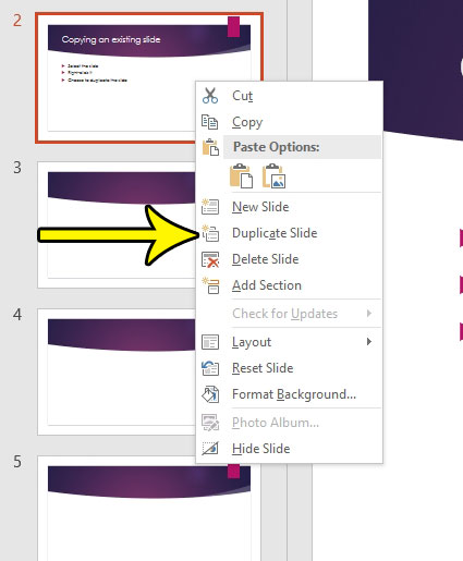 how to duplicate a slide in powerpoint 2016