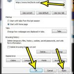 how to set the home page in internet explorer