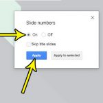 how to add slide numbers in google slides