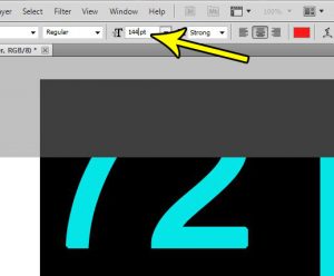 how to use bigger font sizes in photoshop