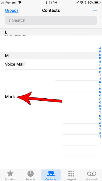 change the information for a contact on iphone