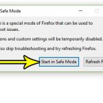 how to start firefox in safe mode