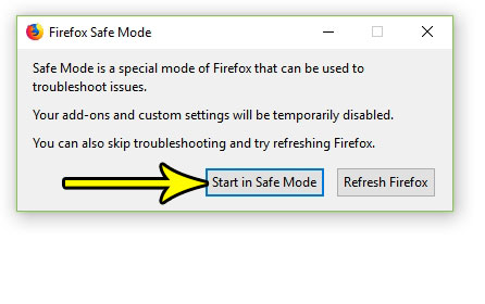 how to start firefox in safe mode