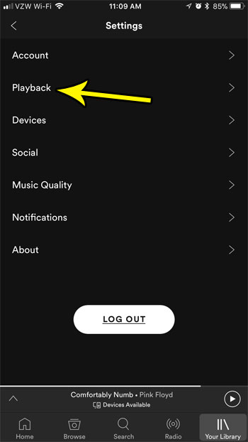 Upside Down Mode Spotify App