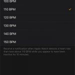 how to set elevated heart rate notification apple watch