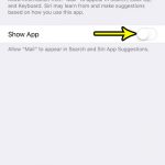 how turn off search and siri suggestions for iphone mail