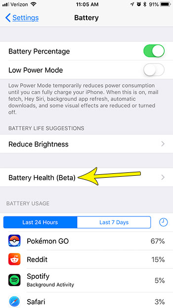 check iphone battery health