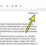 how to add last name and page number top right google docs