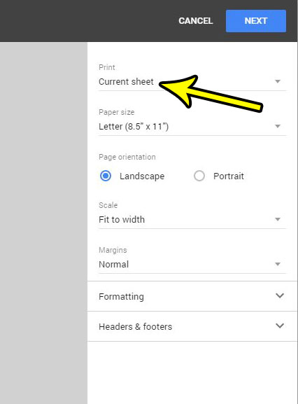 how print all google sheets tabs