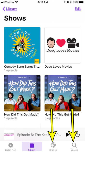iphone podcast subscription