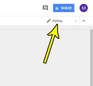 choose the view option button in google docs