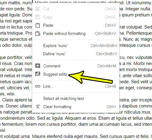 how to go to or leave suggesting mode in google docs