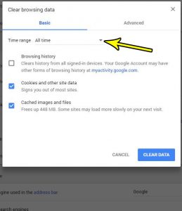how clear browsing data google chrome