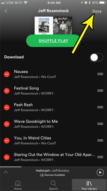 spotify song deletion